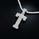 A-Z Letter Initials Round Style - Alphabet charm with Moissanite Diamond VVS D Color with 925 Silver 2.50 CARAT | PASSES DIAMOND TESTER! !