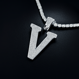 A-Z Letter Initials Round Style - Alphabet charm with Moissanite Diamond VVS D Color with 925 Silver 2.50 CARAT | PASSES DIAMOND TESTER! !