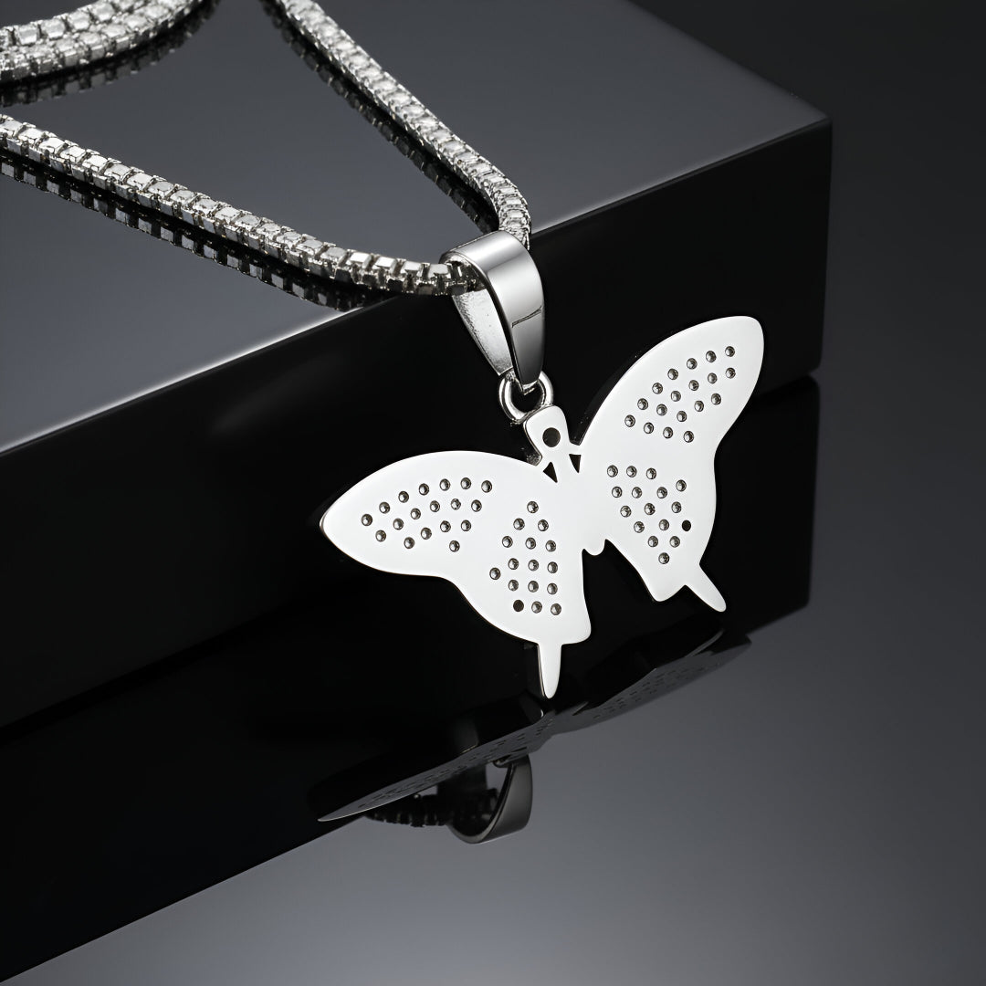 Butterfly Charm Hip Hop Style | Moissanite Diamond VVS D Color | 925 Silver | PASS DIAMOND TESTER!!!