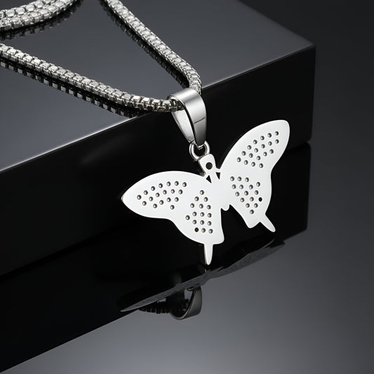 Butterfly Charm Hip Hop Style | Moissanite Diamond VVS D Color | 925 Silver | PASS DIAMOND TESTER!!!