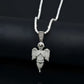 ANGEL Charm Hip Hop Style with Silver 925 Box Chain | Moissanite Diamond VVS D Color | 925 Silver | PASS DIAMOND TESTER!!!