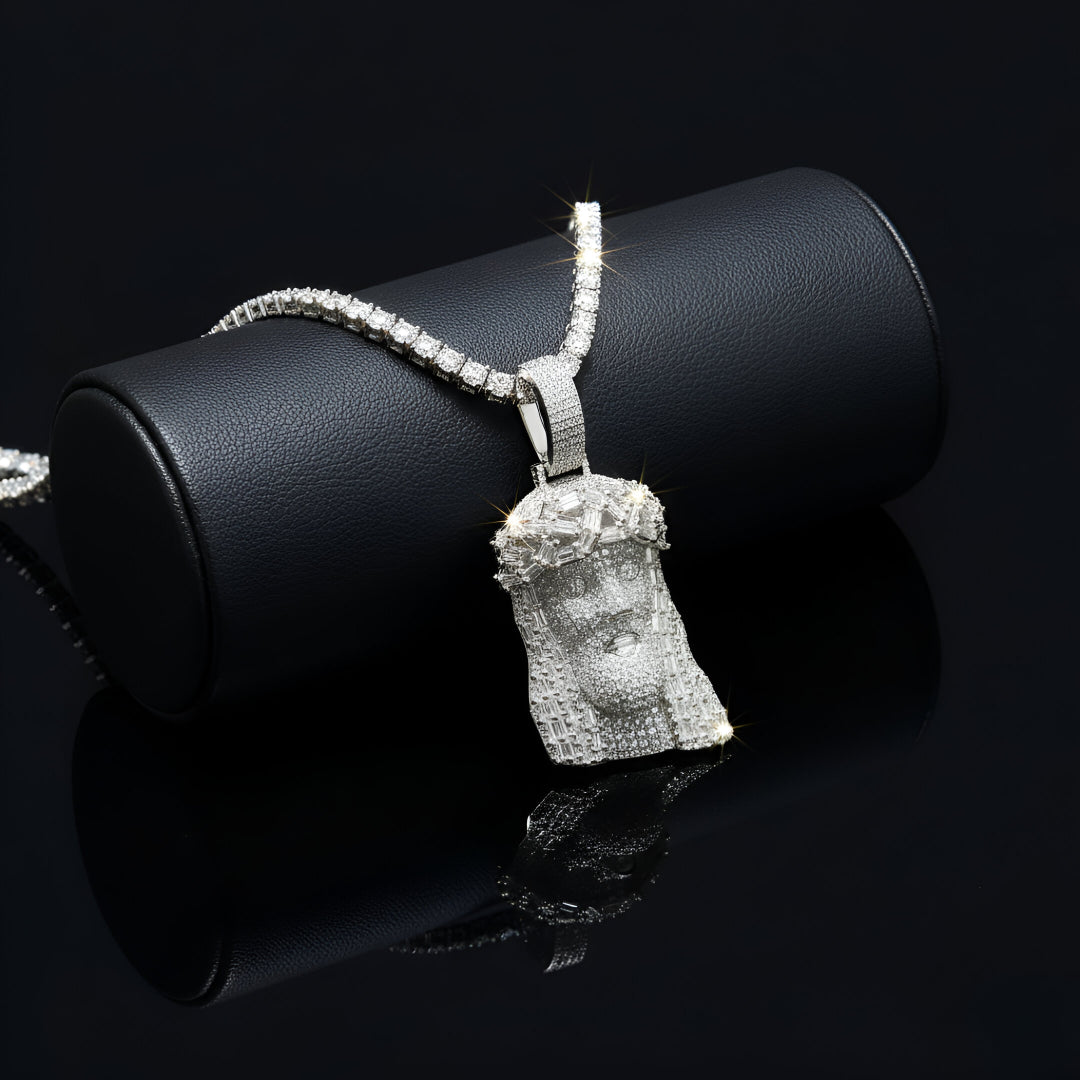 Hip Hop Jesus Pendant 925 Silver 14KT Gold Plated | Moissanite Diamond VVS D Color | PASS DIAMOND TESTER!!!