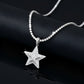 Moissanite Diamond VVS D Color Iced Out Star Pendant | 925 Silver | PASS DISMOND TESTER!!!