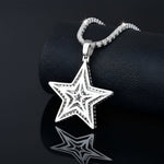 Moissanite iced out star pendant VVS D color GRA certified 925 silver passes diamond tester Atlanta