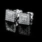 Moissanite Diamond VVS D Color Real Solid Sterling Silver 925 Square Style Earrings 8MM | PASS DIAMOND TESTER