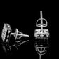 Moissanite Diamond VVS D Color Real Solid Sterling Silver 925 Square Style Earrings 8MM | PASS DIAMOND TESTER