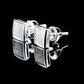 Moissanite Diamond VVS D Color Real Solid Sterling Silver 925 3D Square Earring  |  7.5MM | PASS DIAMOND TESTER !
