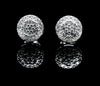 Moissanite Diamond VVS D Color Round Classic Iced Out Earrings Real Silver 925 - 11MM | PASS DIAMOND TESTER
