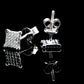 Moissanite Diamond VVS D Color Square 4-Row Earrings Real Silver 925 - 6.5MM | PASS DIAMOND TESTER!!