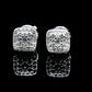 Moissanite Diamond VVS D Color 3-Layer Halo Earrings    Real Silver 925 - 6.5MM | PASS DIAMOND TESTER!!