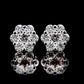 Moissanite Diamond VVS D Color Flower Cluster Iced Out Earrings 14K Gold Plated/ Real Silver 925 | 6.5MM-11MM | PASS DIAMOND TESTER!!!