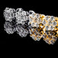 Moissanite Diamond VVS D Color Flower Cluster Iced Out Earrings 14K Gold Plated/ Real Silver 925 | 6.5MM-11MM | PASS DIAMOND TESTER!!!