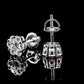 Moissanite Diamond VVS D Color Flower Cluster Iced Out Earrings 14K Gold Plated/ Real Silver 925 | 6.5MM-11MM | PASS DIAMOND TESTER!!!