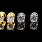 Moissanite Diamond VVS D Color Round Cut Studs Earrings set in 14K Gold Plated /Real Silver 925 3MM-10MM | PASS DIAMOND TESTER