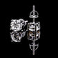 Moissanite Diamond VVS D Color Round Cut Studs Earrings set in 14K Gold Plated /Real Silver 925 3MM-10MM | PASS DIAMOND TESTER