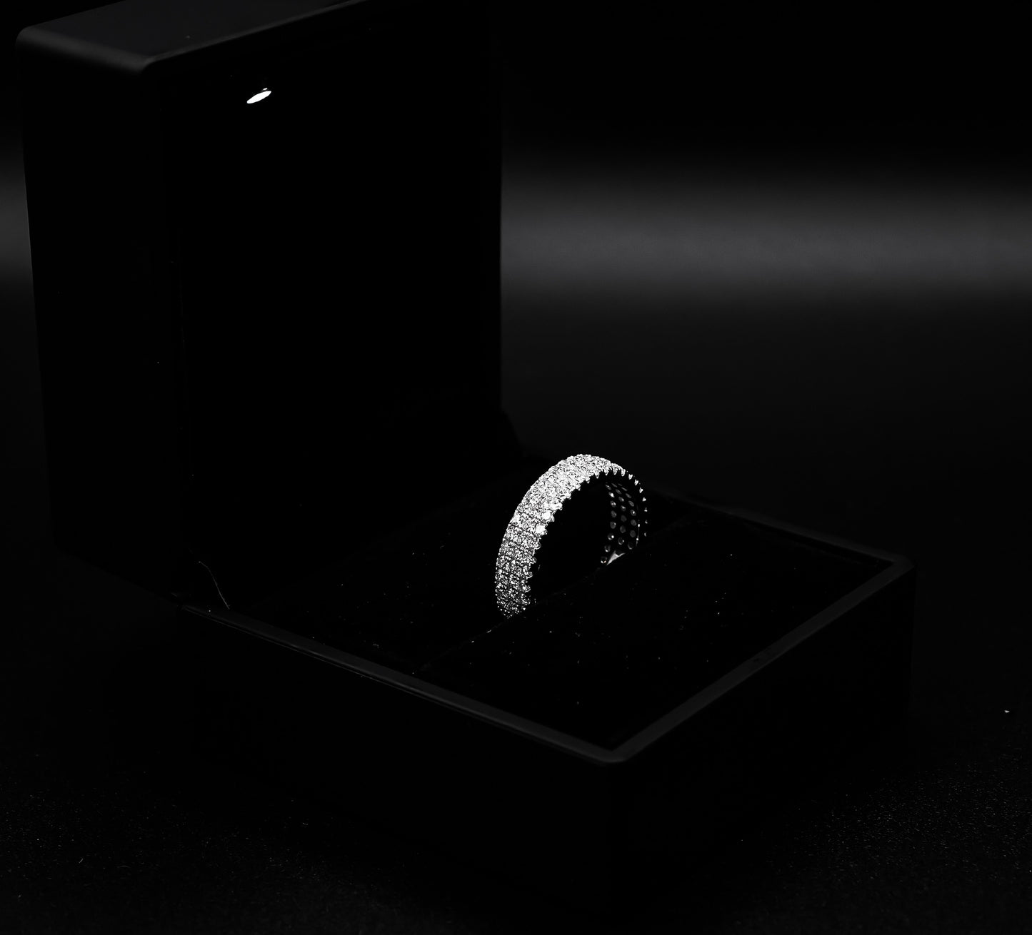 3 rows full eternity band Moissanite Diamond VVS D Color | PASS DIAMOND TESTER!!!