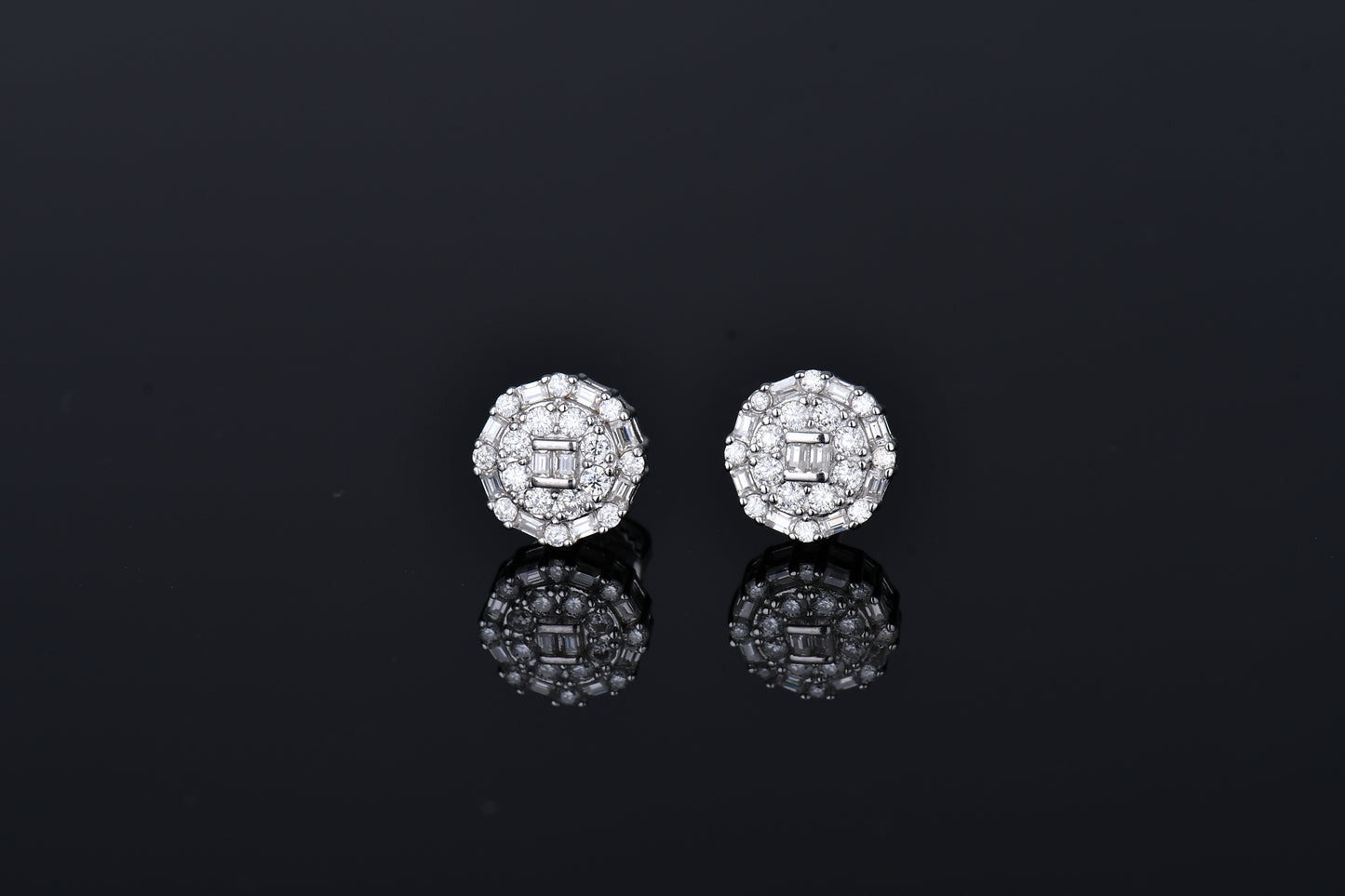 Moissanite Diamond VVS D Color "Shine Bright Like a Diamond" Iced Out Earrings Real Silver 925 10MM | PASS DIAMOND TESTER