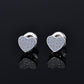 Moissanite Diamond VVS D Color Essence Pave Love Heart Earring 14K Gold Plated /Real Silver 925 7MM | PASS DIAMOND TESTER