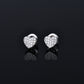 Moissanite Diamond VVS D Color Essence Pave Love Heart Earring 14K Gold Plated /Real Silver 925 7MM | PASS DIAMOND TESTER