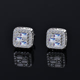 moissanite halo earrings