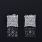 Moissanite Diamond VVS D Color Square Pointer Earrings 14K Gold Plated /Real Silver 925 6MM-9MM | PASS DIAMOND TESTER
