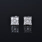 Moissanite Diamond VVS D Color Square Pointer Earrings 14K Gold Plated /Real Silver 925 6MM-9MM | PASS DIAMOND TESTER