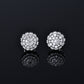 Moissanite Diamond VVS D Color Real Solid Sterling Silver 925 Cluster fine Earring   9.5MM | PASS DIAMOND TESTER