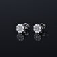 Double Baguette  Flower Shape Halo Moissanite Earrings 14K Gold Plated/ Real Silver 925 - 8MM | PASS DIAMOND TESTER!!