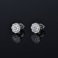 Moissanite Diamond VVS D Color "Shine Bright Like a Diamond" Iced Out Earrings Real Silver 925 10MM | PASS DIAMOND TESTER