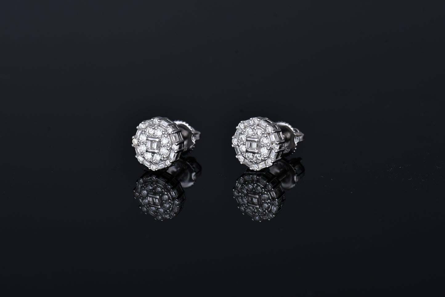 Moissanite Diamond VVS D Color "Shine Bright Like a Diamond" Iced Out Earrings Real Silver 925 10MM | PASS DIAMOND TESTER