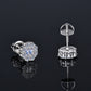 Double Baguette  Flower Shape Halo Moissanite Earrings 14K Gold Plated/ Real Silver 925 - 8MM | PASS DIAMOND TESTER!!