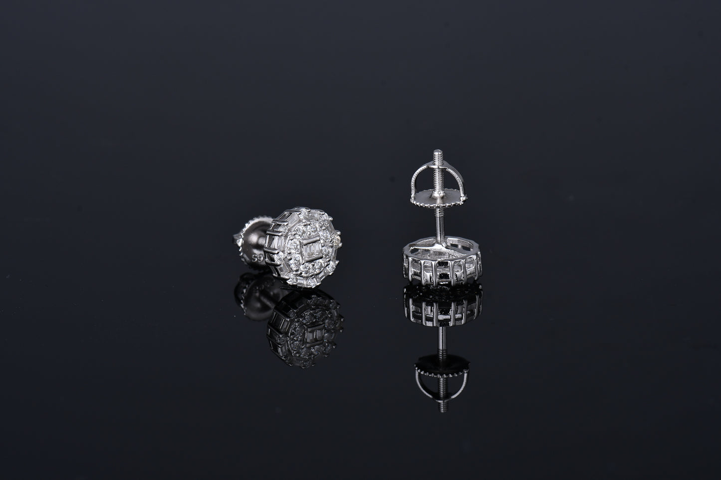 Moissanite Diamond VVS D Color "Shine Bright Like a Diamond" Iced Out Earrings Real Silver 925 10MM | PASS DIAMOND TESTER