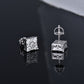 Moissanite Diamond VVS D Color Square Pointer Earrings 14K Gold Plated /Real Silver 925 6MM-9MM | PASS DIAMOND TESTER