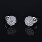 Moissanite Diamond VVS D Color "Shine Bright Like a Diamond" Iced Out Earrings Real Silver 925 10MM | PASS DIAMOND TESTER