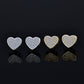 Moissanite Diamond VVS D Color Essence Pave Love Heart Earring 14K Gold Plated /Real Silver 925 7MM | PASS DIAMOND TESTER
