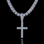 iced out cross pendant