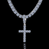 iced out cross pendant