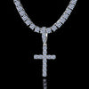 Fully Iced Out Cross Pendant Moissanite Diamond VVS D Color | 925 silver 14k Gold Plated |PASS DIAMOND TESTER!!!