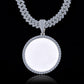 Elegant Round Shape Single Row Moissanite VVS D color Diamond Picture/ Memory Charm | 925 Silver| PASS DIAMOND TESTER!!!