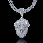 Moissanite Lion Pendant Iced Out