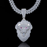 Moissanite Lion Pendant Iced Out