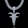 Hip Hop Round Moissanite Diamond VVS D Color Goat Head Pendant | 925 Silver | PASS DIAMOND TESTER!!!