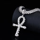 Fully Iced Out Ankh Pendant Moissanite Diamond VVS D Color | 925 silver | PASS DIAMOND TESTER!!!