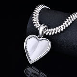moissanite heart memory pendant