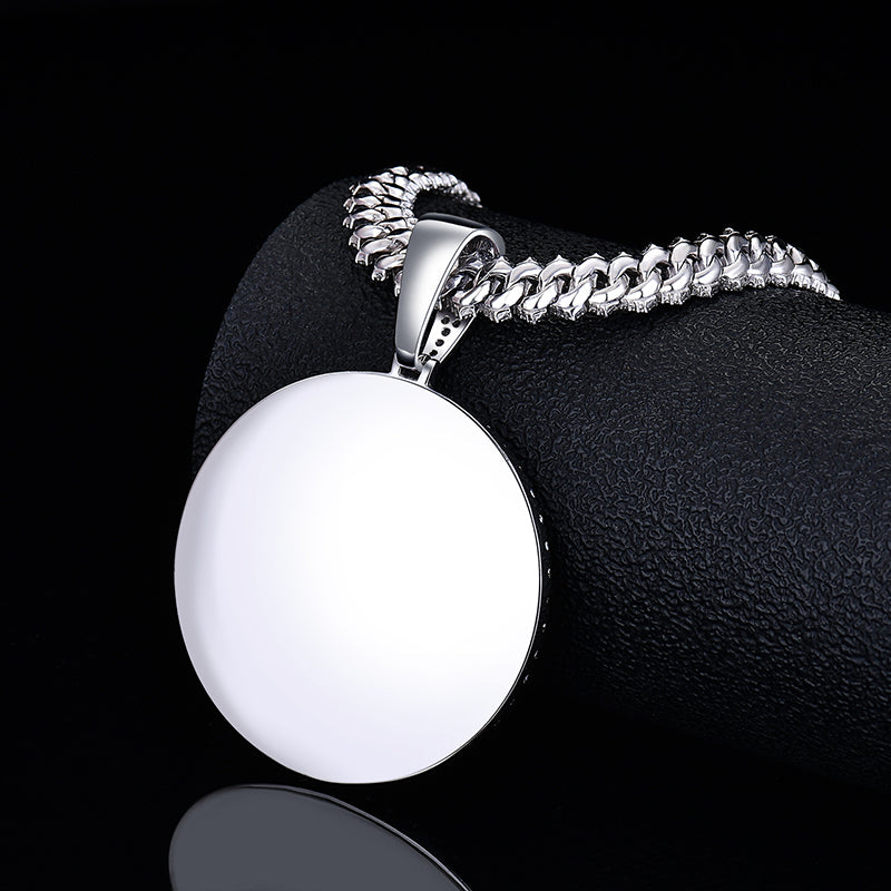 Elegant Round Shape Single Row Moissanite VVS D color Diamond Picture/ Memory Charm | 925 Silver| PASS DIAMOND TESTER!!!