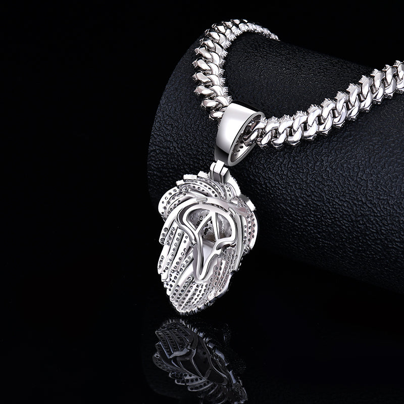 Hip Hop Iced Out Moissanite Diamond VVS D Color Lion Charm |925 Silver | PASS DIAMOND TESTER!!!