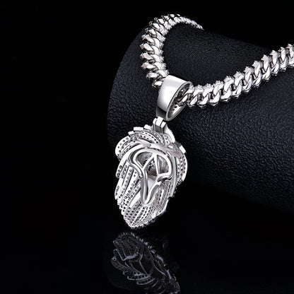 Moissanite Lion Pendant Iced