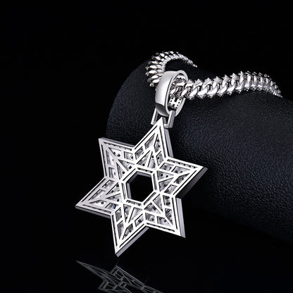Moissanite Star of David Pendant 