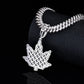 Leaf Charm Hip Hop Style | Moissanite Diamond VVS D Color | 925 Silver | PASS DIAMOND TESTER!!!
