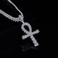 Fully Iced Out Ankh Pendant Moissanite Diamond VVS D Color | 925 silver | PASS DIAMOND TESTER!!!
